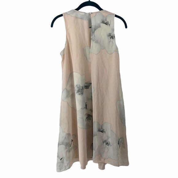 Calvin Klein Pink Floral Sleeveless Dress Size 4 - Picture 2 of 6